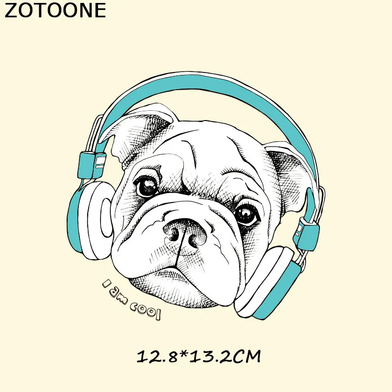 Нашивки ZOTOONE с изображением собаки нашивки для одежды термотрансферные наклейки