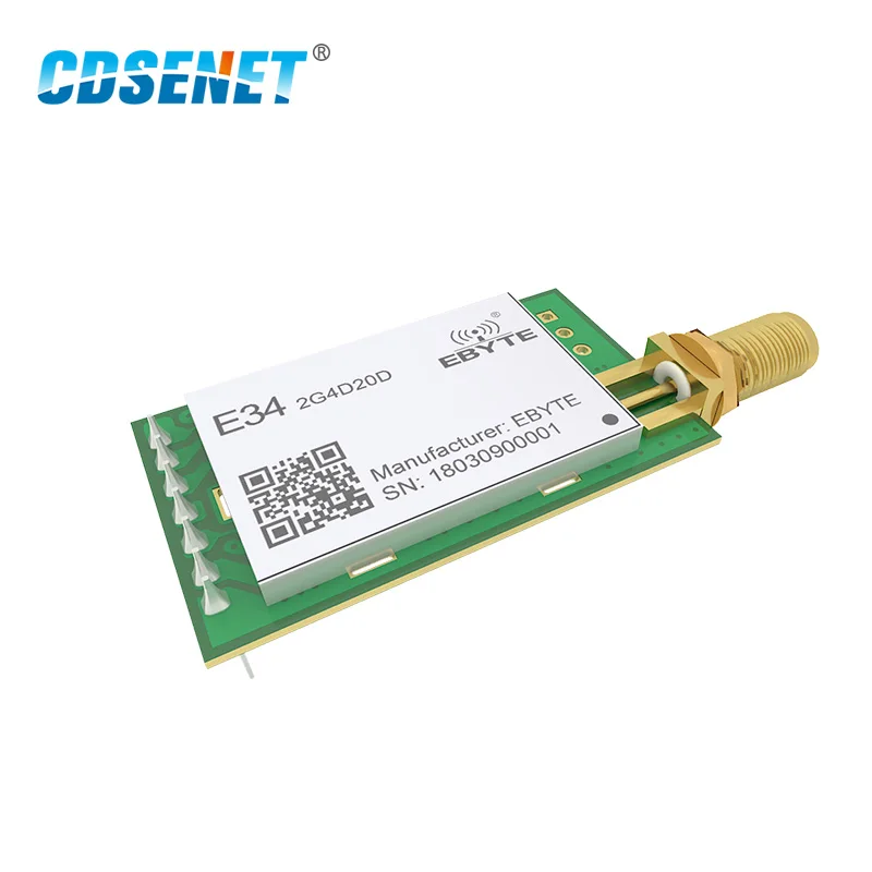 NRF24L01P 2 4 ГГц 20dBm длинный диапазон rf модуль Беспроводной трансивер E34 2G4D20D