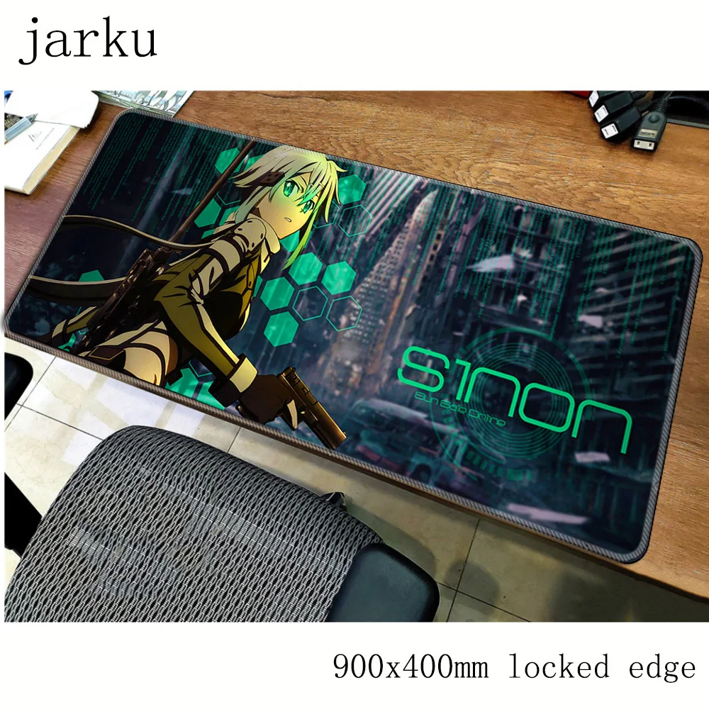 Игровой коврик для мыши Sword Art Online компьютерный 90x40 см под заказ эргономичный