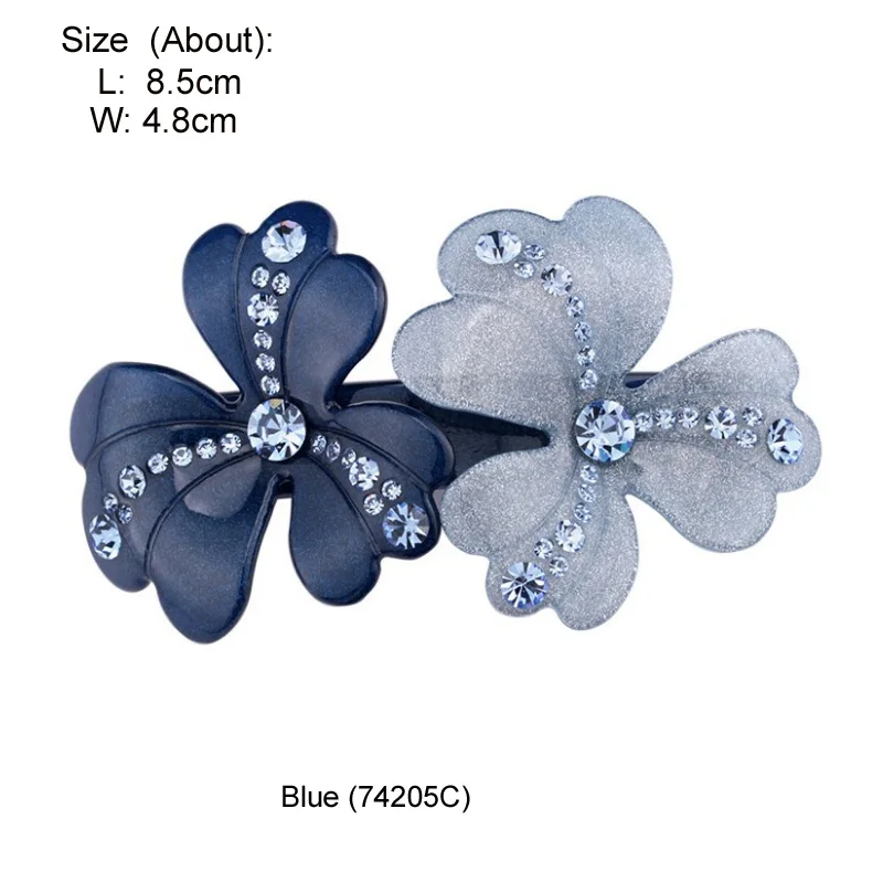 blue 74205C Аксессуары для волос-Цветочные заколки для волос для женщин-заколка для волос-стразы для волос-украшения для волос на выпускной 2 шт.(купить один бесплатный - Окраска металла: blue 74205C