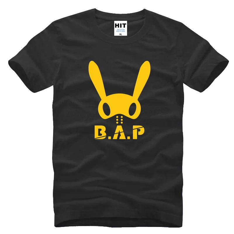 

Корейская мужская футболка с мультяшным принтом bap Bunny, модная новинка 2015, хлопковая футболка с короткими рукавами, футболки, мужские футбол...