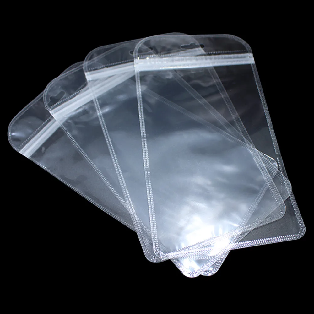 100 шт./лот Ziplock пластиковая прозрачная сумка для хранения ювелирных изделий с