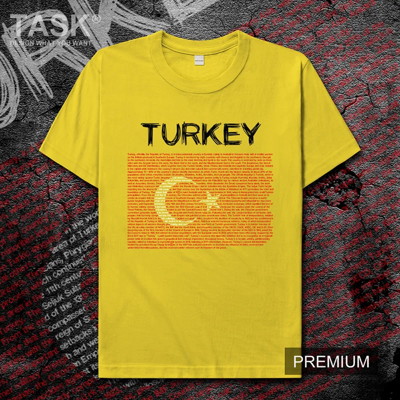 Turkey TUR Мужская футболка Новые Топы одежда с коротким рукавом свитшот