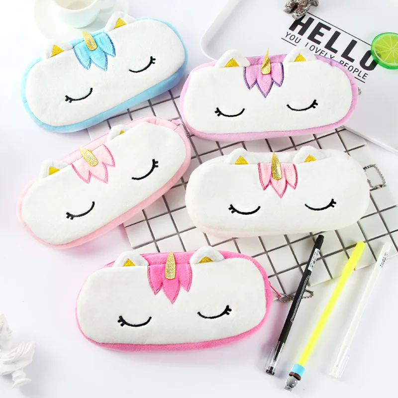 1 шт. Kawaii прибл. 20 см Плюшевый единорог, плюшевая Мягкая кукла, игрушка для монет карандашей, сумка, кукла, единорог, плюшевая сумка, детские игрушки, кукла