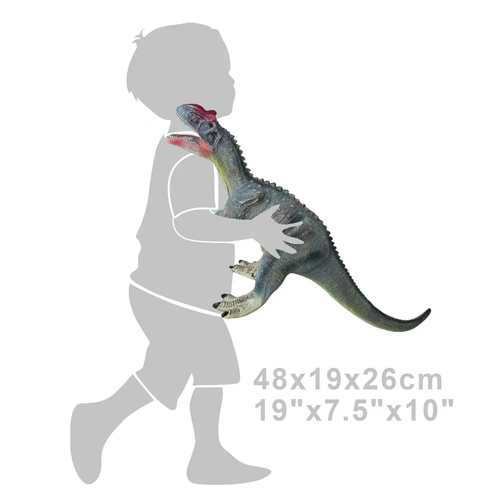 48 см Парк Юрского периода Allosaurus динозавр игрушки виниловые пластиковые модели