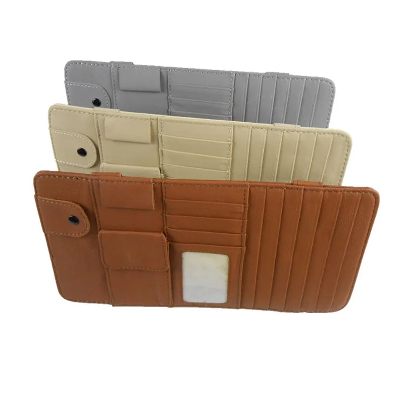 Дорожная Автомобильная кожаная многофункциональная коробка для компакт дисков