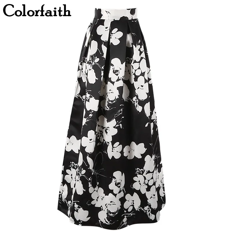 Женские винтажные юбки макси с высокой талией 100 см черные белые плиссированные