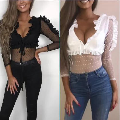 Женский топ из тюля с длинным рукавом Boho Пляжная Женская облегающая кружевная