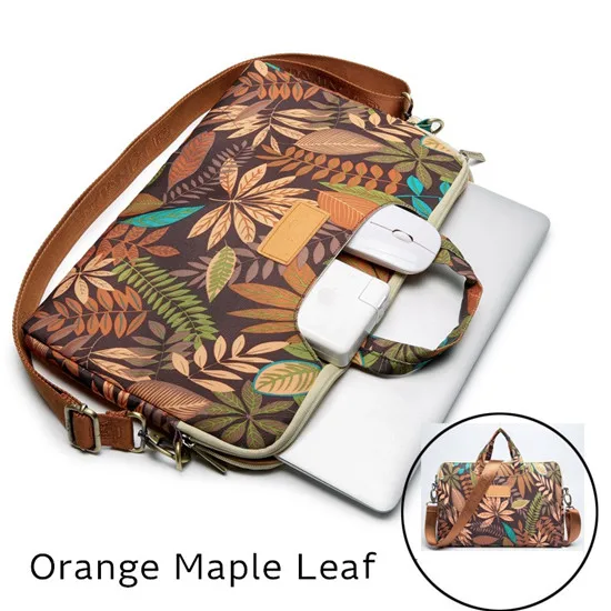 Orange Maple Leaf Новинка, сумка-мессенджер бренда Kinmac, сумка, чехол для ноутбука 1", 14", 1", 15,6", для MacBook 13,", 15,6 дюймов, Прямая поставка - Цвет: Orange Maple Leaf