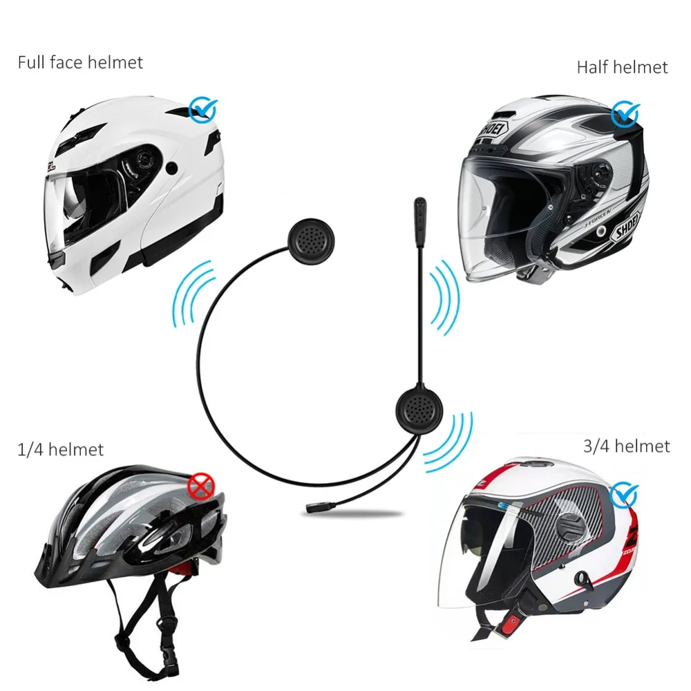 

EJEAS Bluetooth Intercom Motorcycle Helmet Headset Wireless Radio Moto Helmet Skiing Communication Moto For Two Riders E200 300m