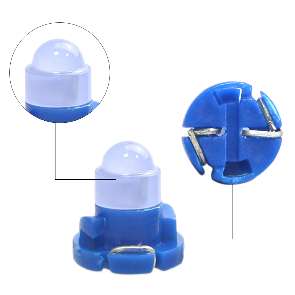KEIN 100PCS T3 T4.2 T4.7 COB led bulb car auto Neo Wedge Dashboard Warning Indicator Instrument Cluster lights lamp 12V blue | Автомобили