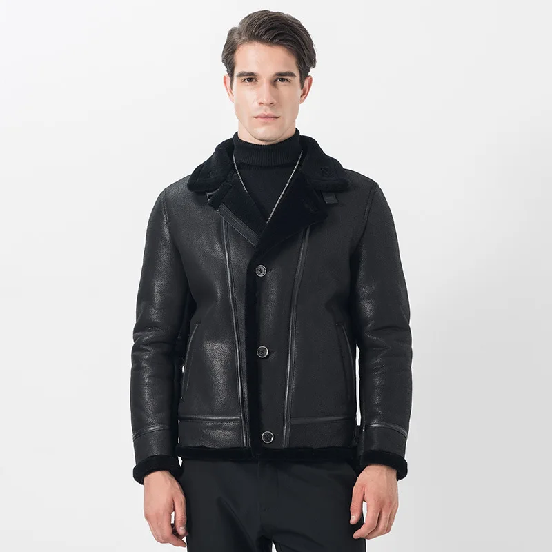 Зимняя кожаная куртка 2017 мужские повседневные модные куртки мужское