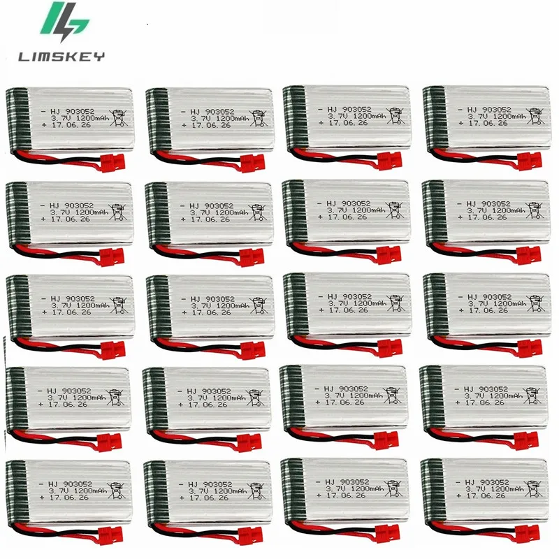 3,7 V 1200mah литий-полимерный Батарея для Syma X5 X5HC X5HW запасные части для радиоуправляемого квадрокоптера Запчасти 3,7 V Батарея RC Аксессуары для видео-квадрокоптеров 20 шт./компл