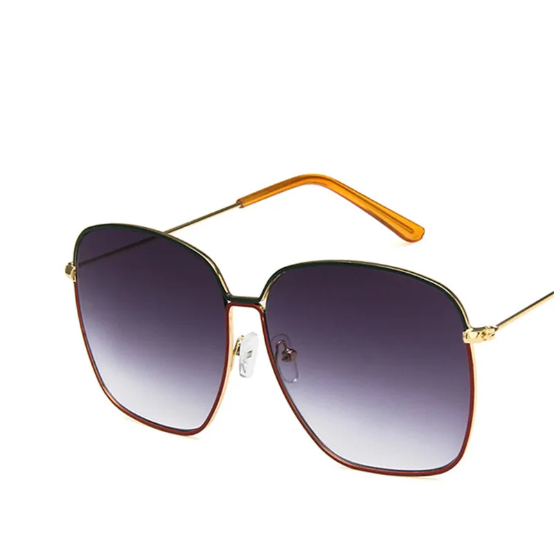 LeonLion 2021 Large frame Metal Women Sunglasses Mirror Classic Retro Street Beat Glasses Men Driving Oculos De Sol UV400 | Аксессуары