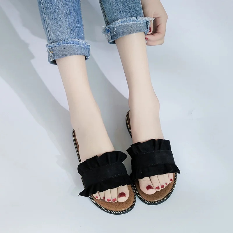 2019 New Women Beach Flat Sandals EVA Cork Ladies Summer Slippers Aqua Shoes Female Water barefoot Non-slip zapatos mujer | Спорт и