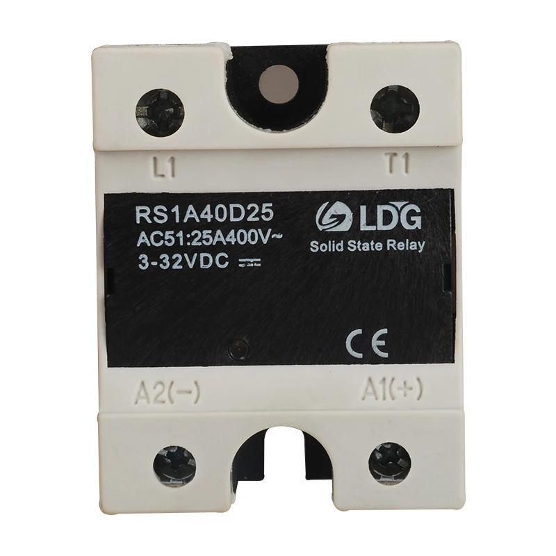 Миниатюрное Однофазное реле RS1A40D25 переменного тока SSR 25 А 5 В 12 24 входной выход 42-440