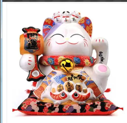 number Super large cat lucky piggy Gift box packaging ornaments Japanese Cat business | Дом и сад