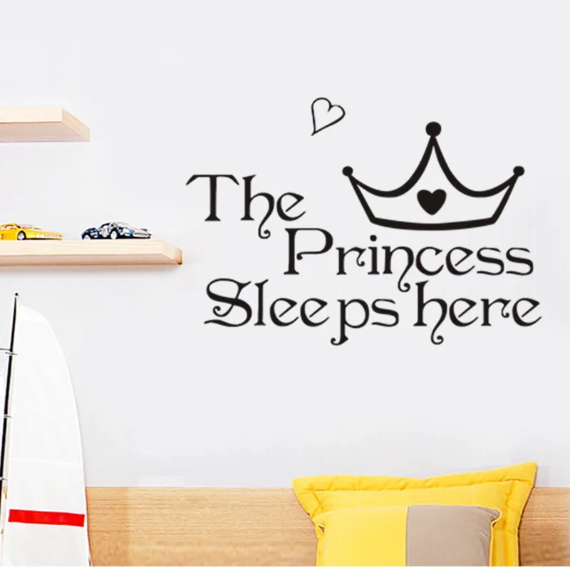 Наклейки на стену Принцесса для детской комнаты|wall decals|the princess sleeps herevinyl stickers |