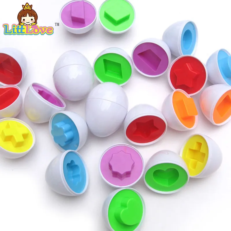 LittLove 6Pcs Eggs Learning Education Toys Kids Mixed Shape Wise Pretend Puzzle Smart Baby Kid Tool Brain Games | Игрушки и хобби