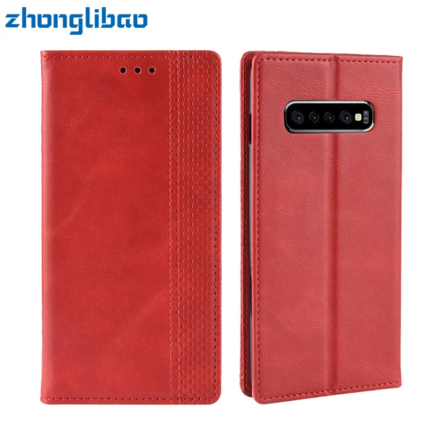 Кожаный чехол книжка с магнитной застежкой для Samsung note 9 10 S20 Ultra S10 Plus S10e A91 A71 A81 A51 A21