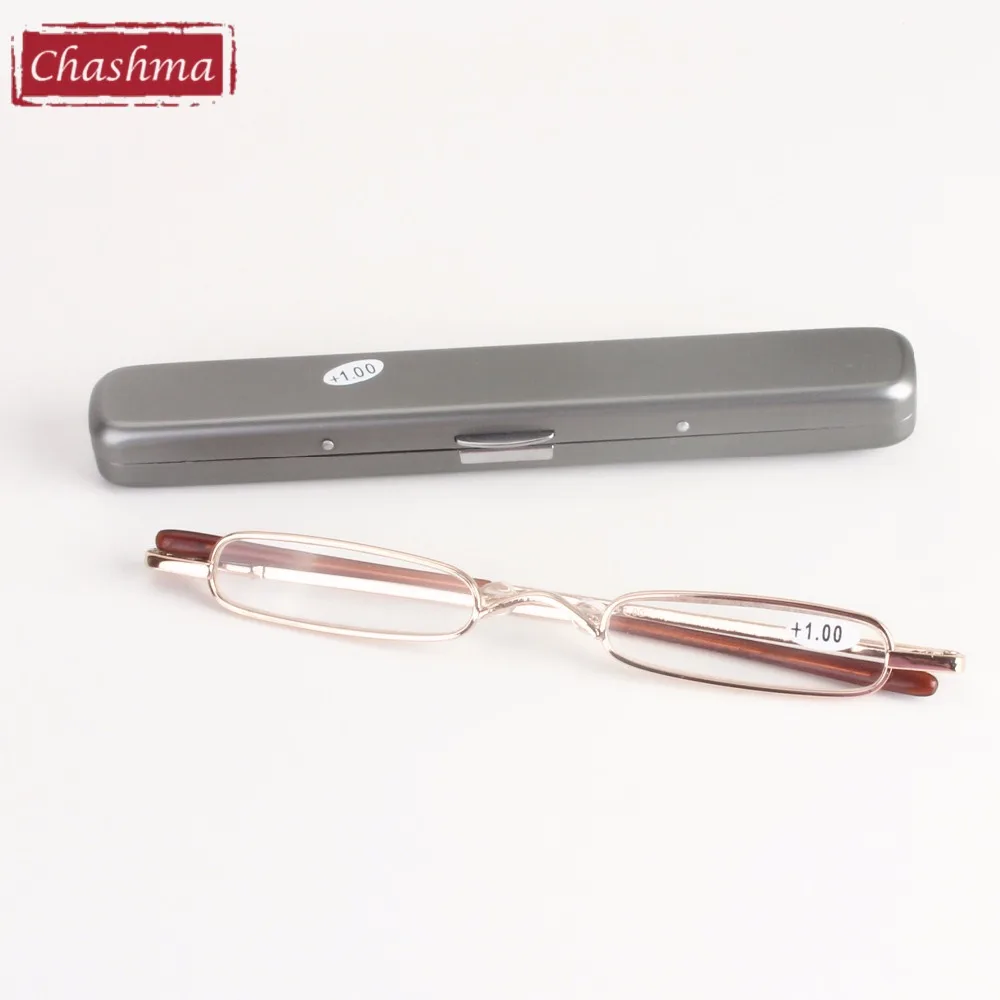 Chashma новые модные женские и мужские тонкие металлические очки для чтения в форме