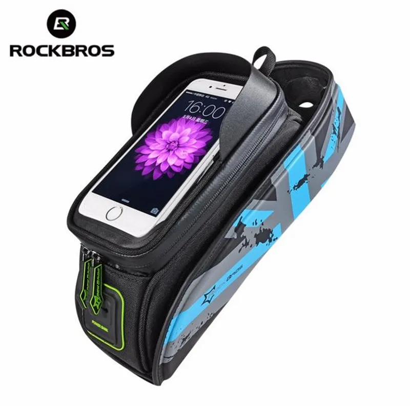 ROCKBROS Водонепроницаемый велосипедные сумки велосипедная сумка с сенсорным