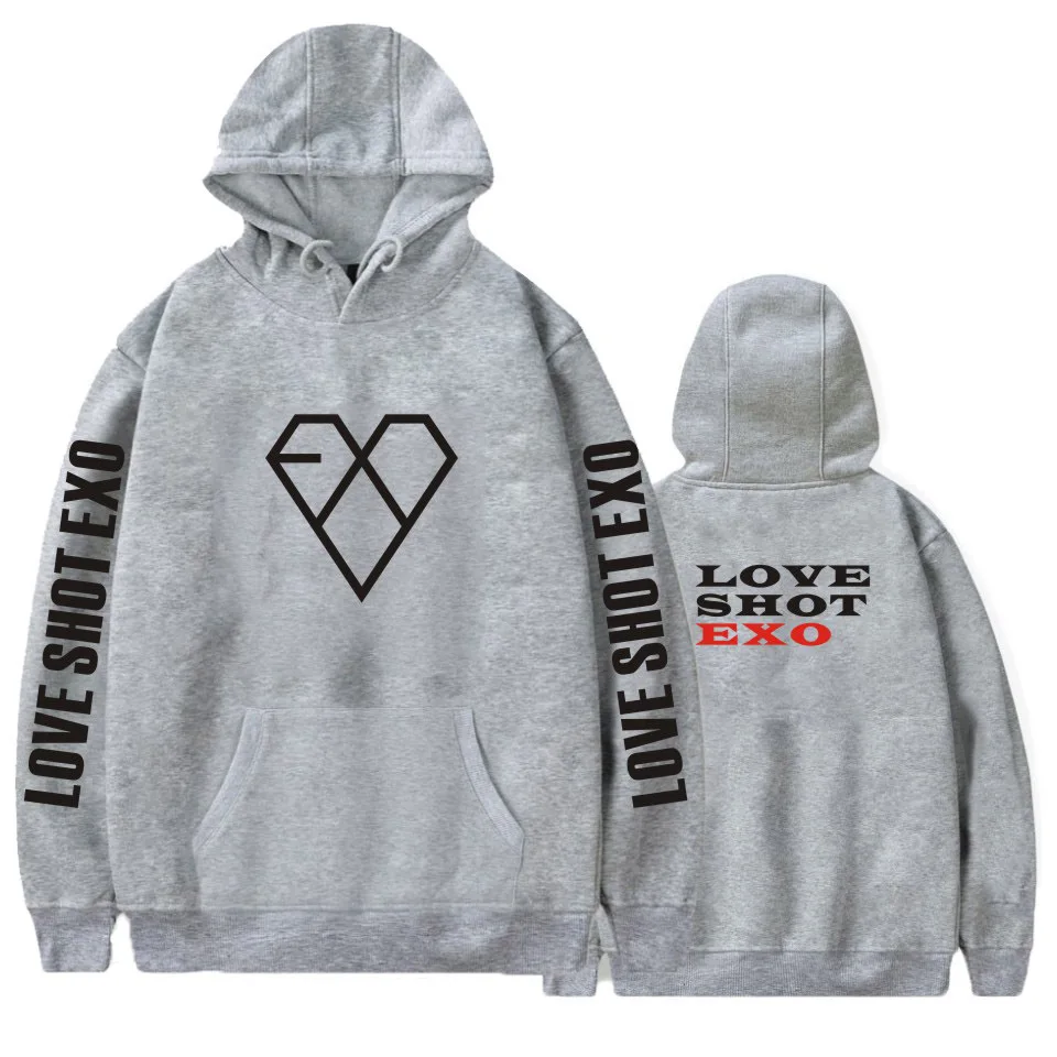 Осенняя модная женская толстовка EXO kpop уличная одежда свободный розовый свитшот