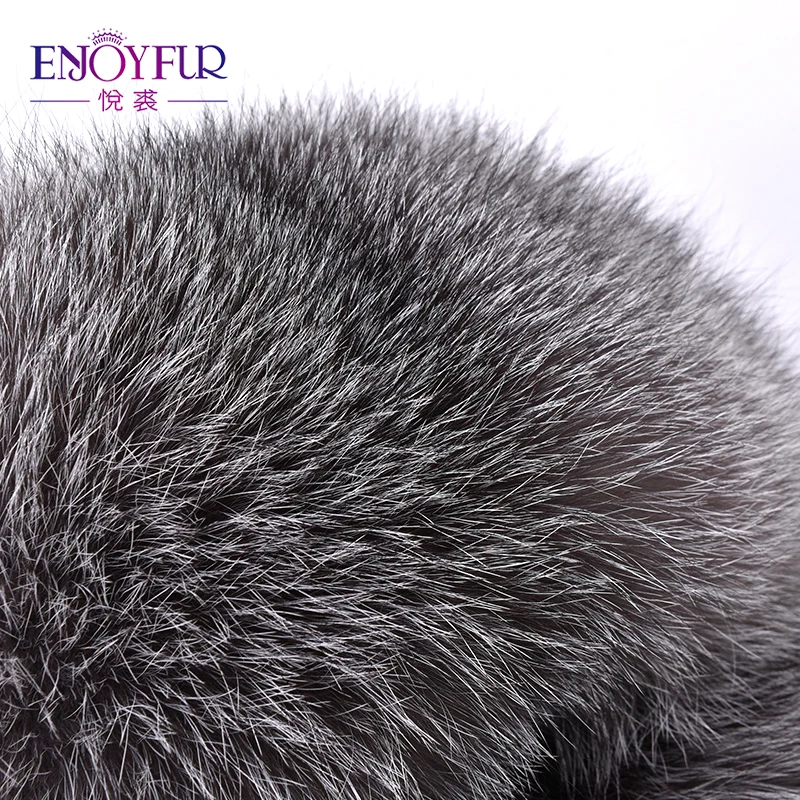 Шапка ушанка ENJOYFUR теплая шапка из натурального меха лисы для русской зимы|fur hat