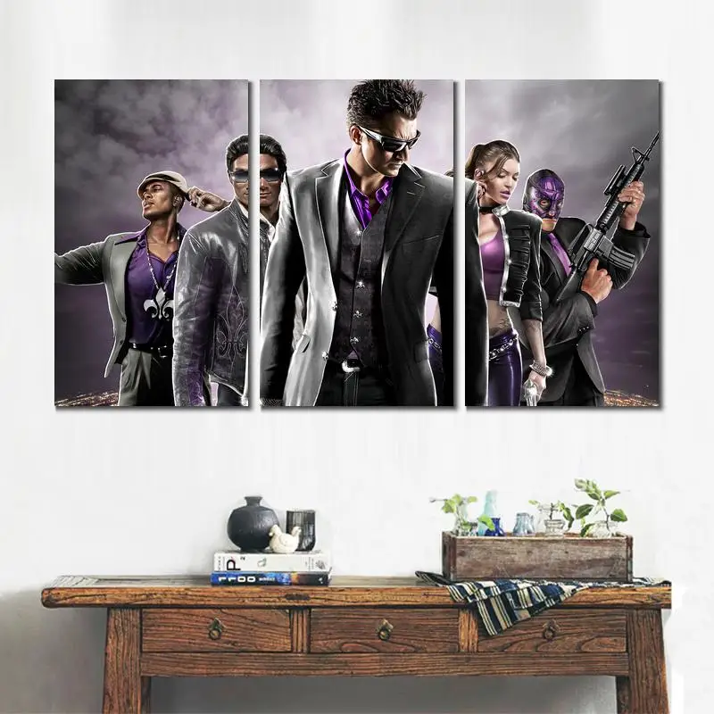 Saints row холст печатных живопись 3 комплекта настенные панно для Декор в