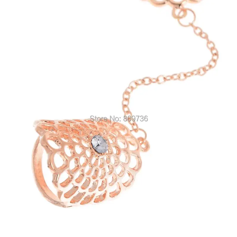 

Crystal Flower Slave Chain Link Finger Bracelets Cuff Bangle Women Hand Harness Punk Jewelry Gift Wholesale Drop Ship