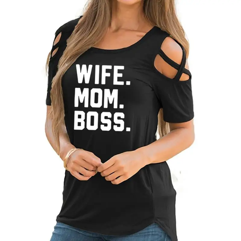 Новинка 2018 модная рубашка с принтом жены мамы босса женская футболка женские