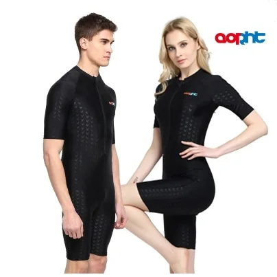 Professional Women One Piece SharkSkin Nylon Athletic TrainingRacing Swimsuit Men Knee Slimming Sport Triathlon Competition Suit