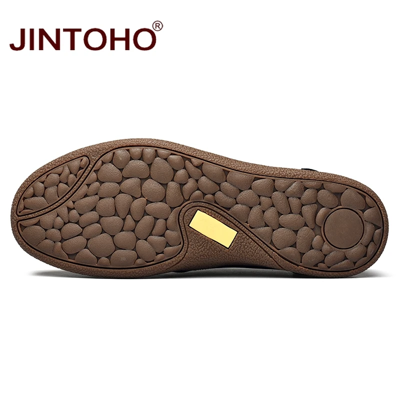 JINTOHO/брендовые лоферы из натуральной кожи; модные мужские туфли; брендовая мужская повседневная обувь; Мужская Дизайнерская обувь; мужские кожаные мокасины