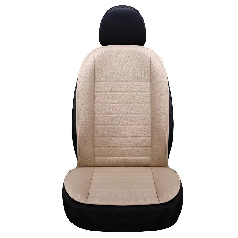 beige A front 1pcs Абсолютно pu кожаный Универсальный легкий в установке автомобильный сиденье Подушка для сидений не скользит Авто Чехлы не двигаются автомобильные накладки - Название цвета: beige A front 1pcs