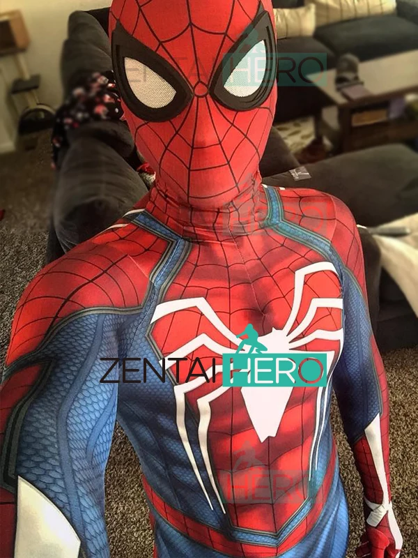 3d костюм Insomniac с принтом Человека паука для PS4 линзами Супергерой Zentai боди|spiderman