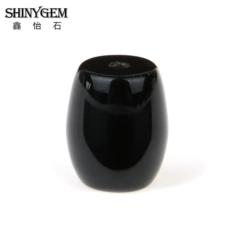 Горячая Распродажа натуральный камень Овальный бисер ограненный черный оникс