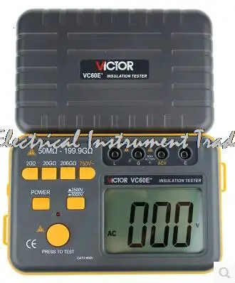 Цифровой тестер сопротивления изоляции Victor VC60E + Мегаомметр Измеритель