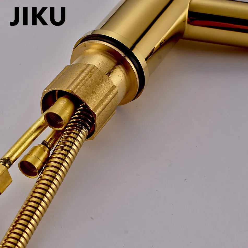 JIKU современные Товары для ванной хромированная отделка горячей и холодной воды смеситель Одной ручкой водопроводной воды