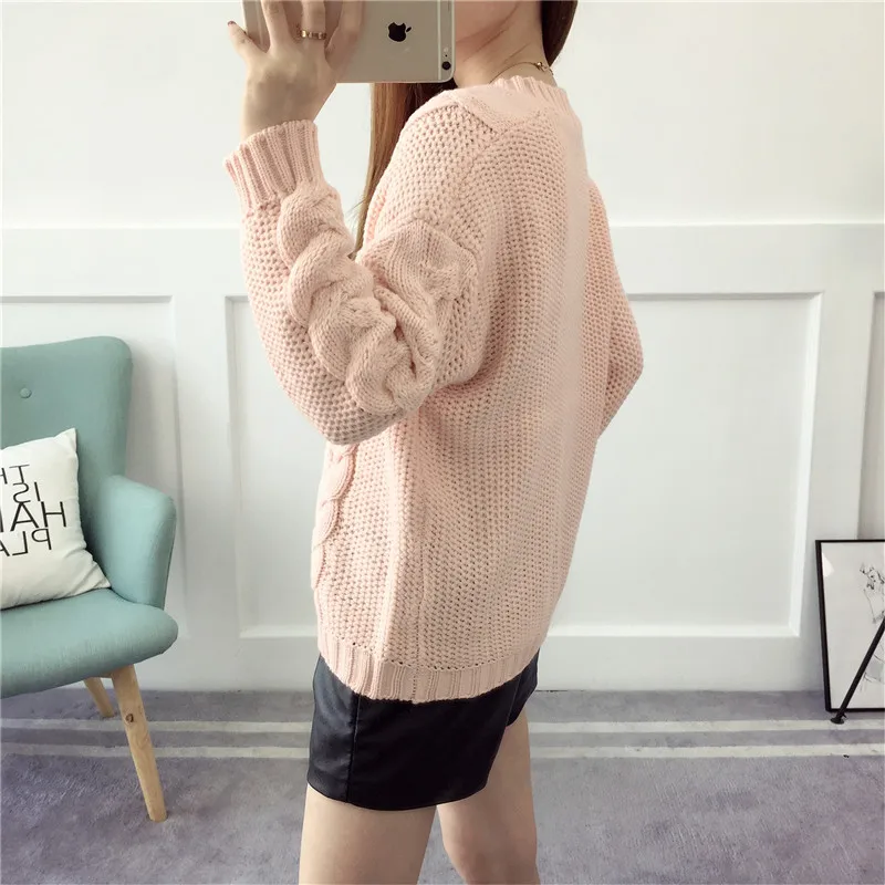2021 Women Pullover Female Sweater Fashion Autumn Winter Warm Casual Loose Knitted Tops | Женская одежда