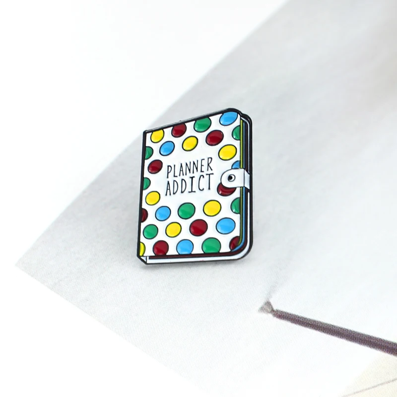 Классическая Брошь в виде мультяшной книжки радуга планер с волнистыми точками