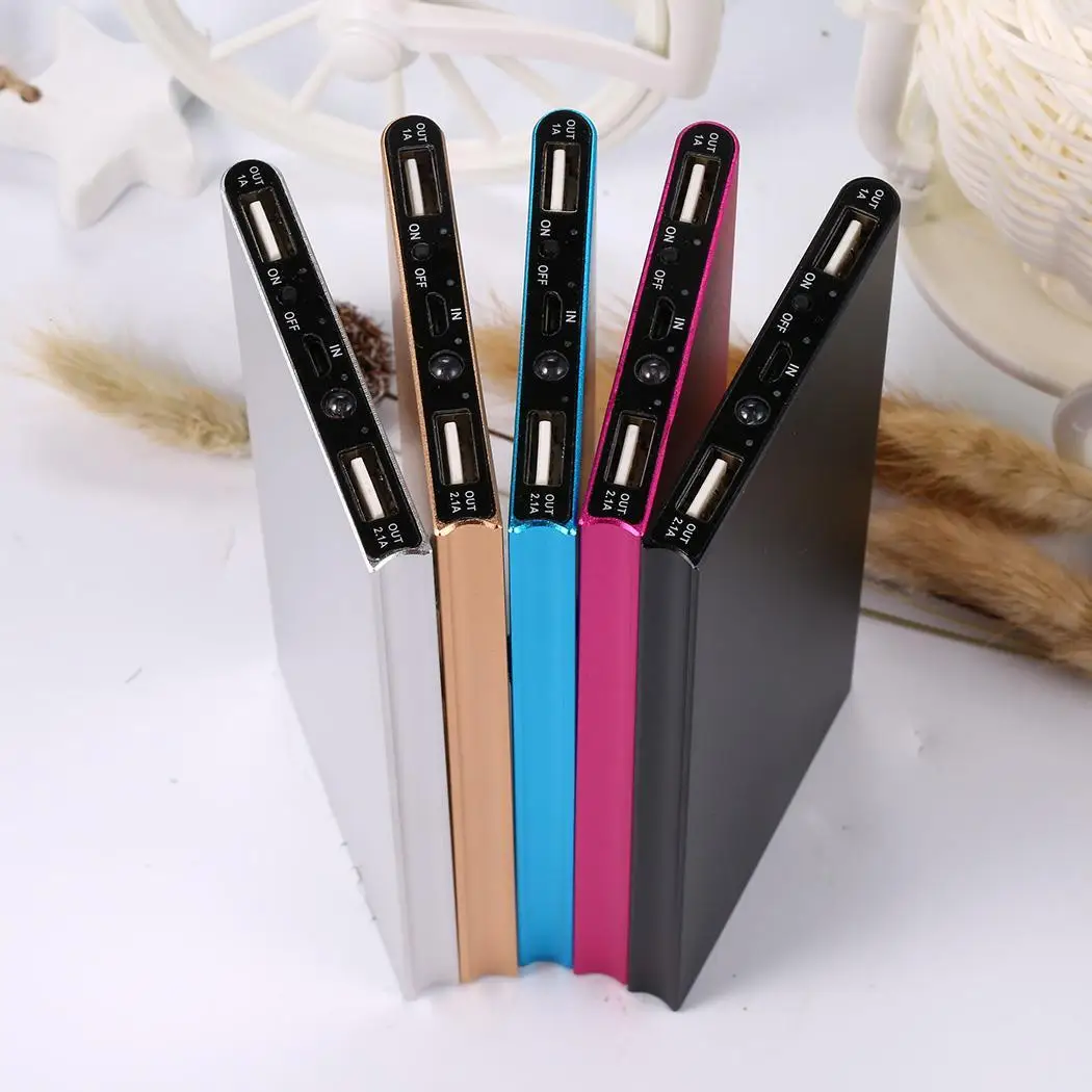 Ультра тонкий общий портативный двойной USB внешний аккумулятор зарядное