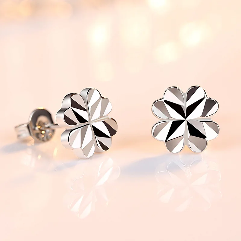

Hot Sell New Design Fashion Love Flower 925 Sterling Silver Stud Earrings for Women Girls Jewelry Gift Wholesale Drop Shipping