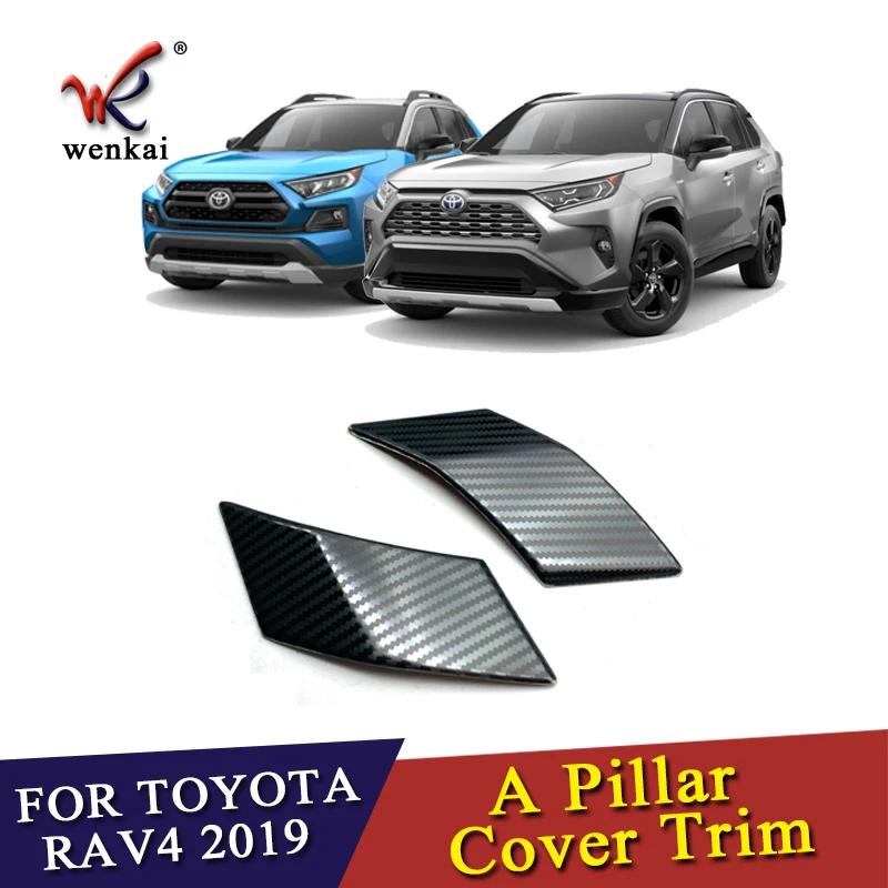 Для Toyota Rav4 Hybrid (XA50) 2019 2020 нержавеющая сталь карбоновое волокно стиль кронштейн A и C