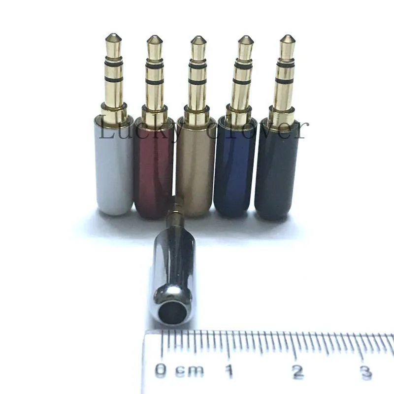 100 шт. с логотипом 3 полюсный Медный позолоченный 5 мм Штекерный стерео мини разъем