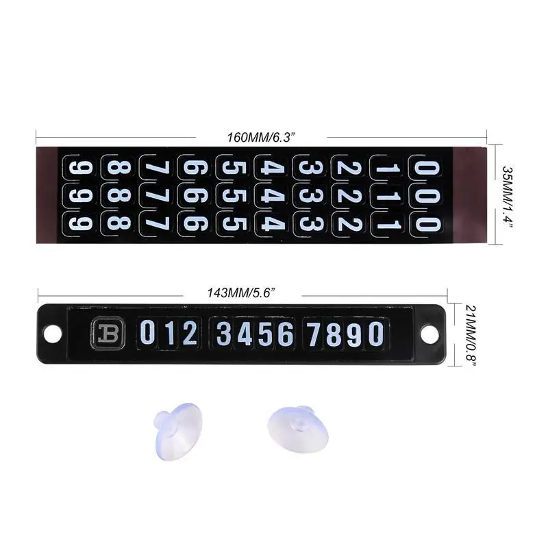 Автомобильная Временная парковочная карта магнитная Табличка с номером