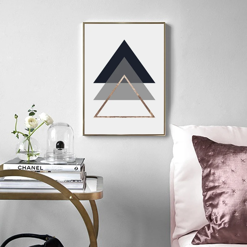 

Minimalist Geometric Canvas Posters and Prints Wall art Palm Leaf Painting Picture for Living Room Home Decor