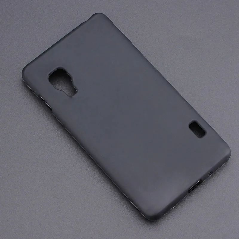 Черный тонкий термопластический антискользящий задний чехол задняя крышка для LG