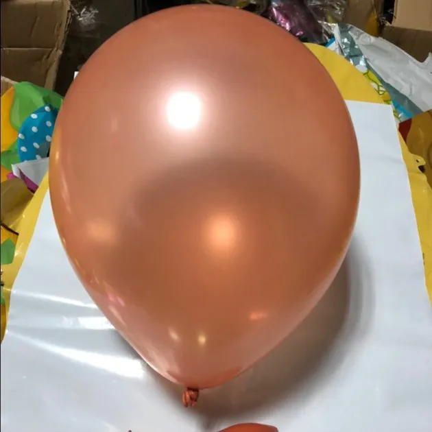rose gold 10/30/50 шт 12 дюймов 2,8g цветным жемчугом бело-золотые латексные надувные шары для праздника свадебные украшения Happy День рождения расходные материалы - Цвет: rose gold