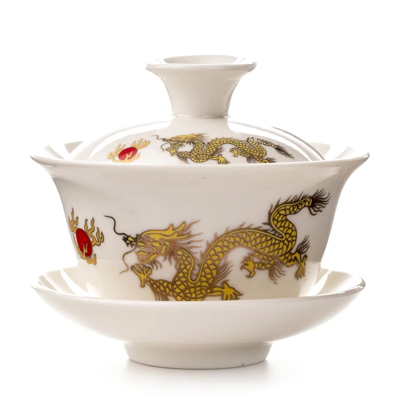 Чайный сервиз Dehua высококачественный фарфоровый чайник GaiWan чайный набор кунг-фу