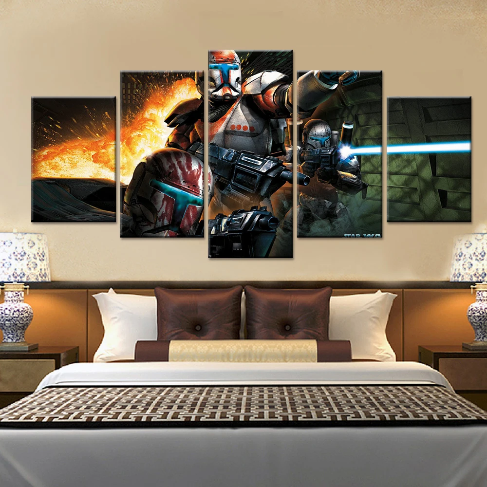 Модульные постеры HD украшение для дома напечатанные картины 5 панелей фильмы